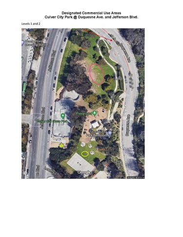 Map 2 of Designated Area for Commercial Use at Culver City Park