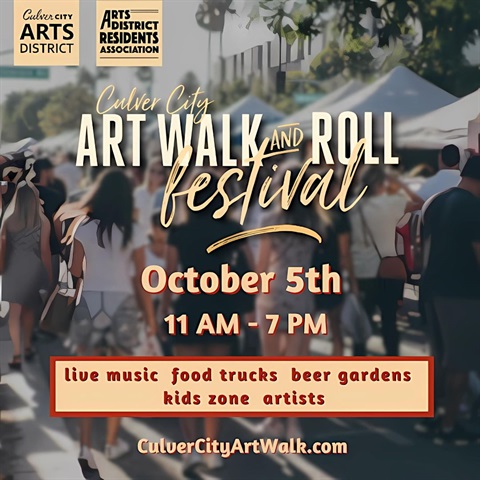 Culver City Art Walk and Roll 11 AM to 7 PM