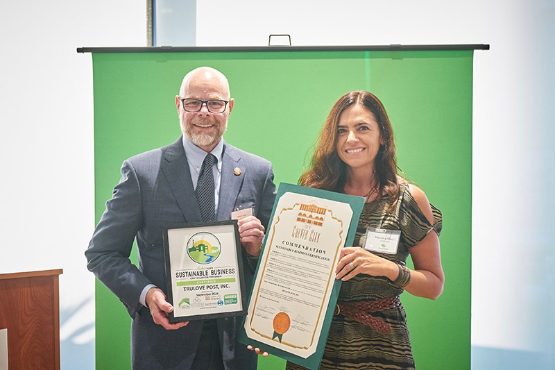 Trulove Post also received a commendation and recognition as a certified sustainable business