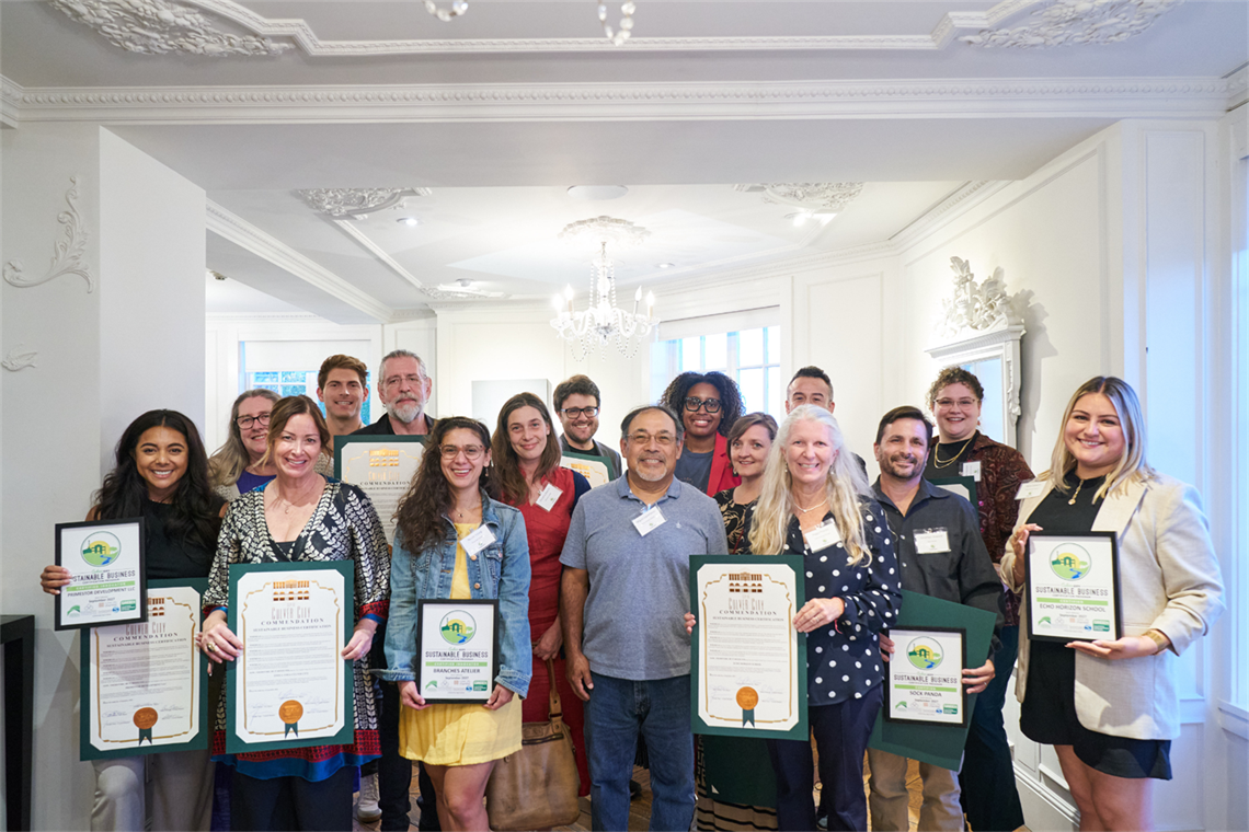 Photo of 2024 Sustainable Business Certificate Award group